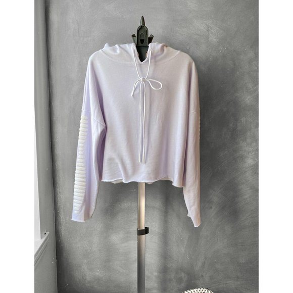 Alo Yoga Tops - Alo Yoga White Womens Hoodie Medium Cotton Blend